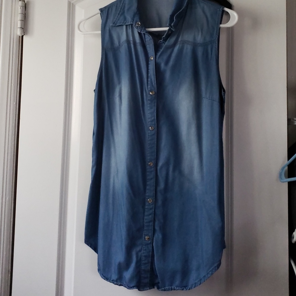 Blue denim shirt